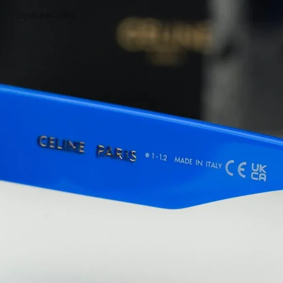 Celine Women Sunglasses Blue Grey Cat Eye CL40197U MONOCHROMS 92A BRAND NEW - Picture 7 of 9